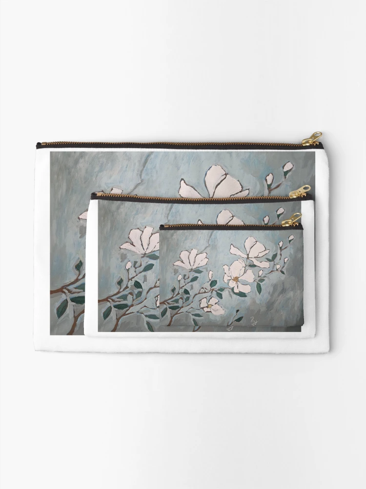 Thumbnail 2 of 4, Zipper Pouch, Magnolia designed and sold by RudyYoder.
