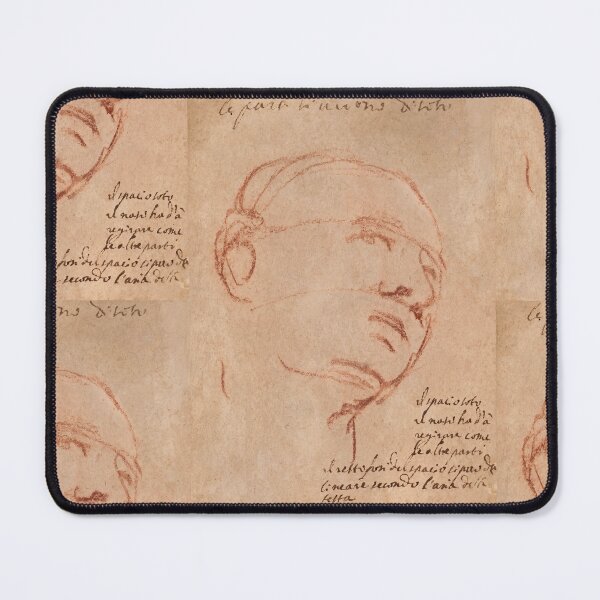 Item preview, Red Chalk Head Study with Notes designed and sold by artofuniverse.
