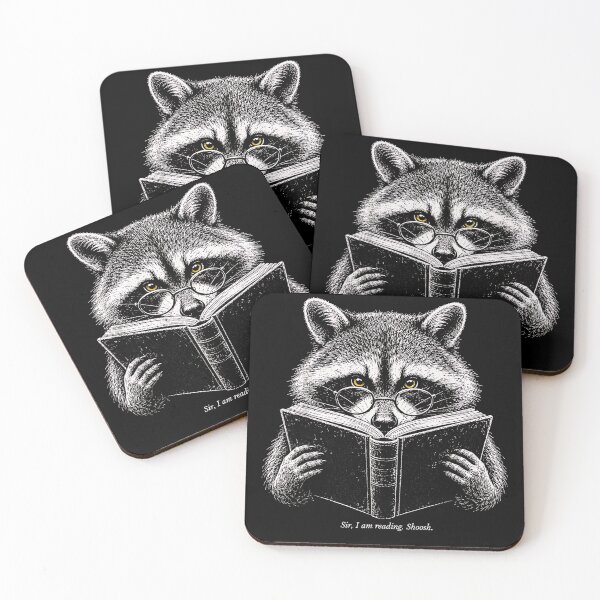 Item preview, Sir I Am Reading Shoosh Raccoon Book Lover Reader designed and sold by Rahamkshop.