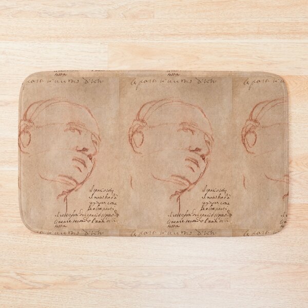 Item preview, Red Chalk Head Study with Notes designed and sold by artofuniverse.