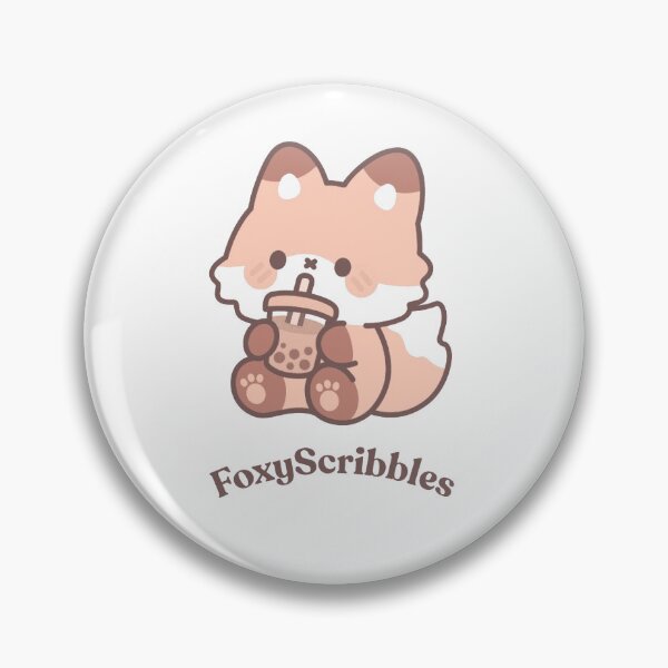 Item preview, Cute Boba Fox Sticker Art designed and sold by FoxyScribbles.