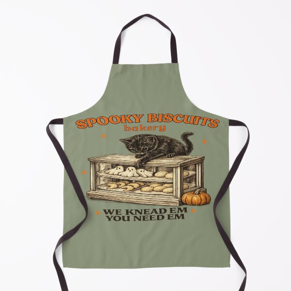 Item preview, Spooky Biscuits Black Cat Lover Bakery Humor designed and sold by POD DYNASTY | Original Print On Demand T-Shirt Graphics.