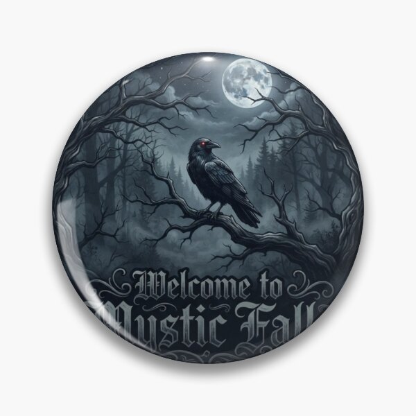 Item preview, Welcome to Mystic Falls Gothic Raven Moon Dark Fantasy Art designed and sold by SipWithStyleArt.