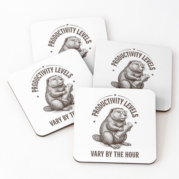 Item preview, Beaver Vintage Engraving Productivity Levels designed and sold by NullSpacePrints.