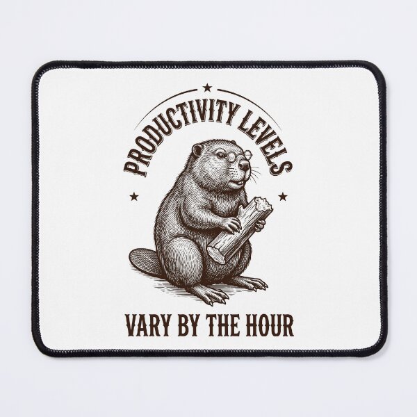 Item preview, Beaver Vintage Engraving Productivity Levels designed and sold by NullSpacePrints.