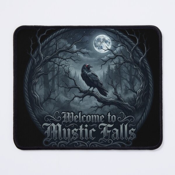 Item preview, Welcome to Mystic Falls Gothic Raven Moon Dark Fantasy Art designed and sold by SipWithStyleArt.