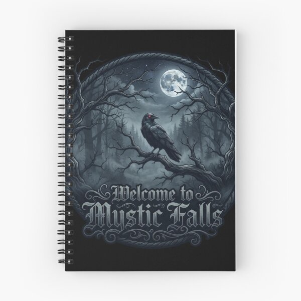 Item preview, Welcome to Mystic Falls Gothic Raven Moon Dark Fantasy Art designed and sold by SipWithStyleArt.