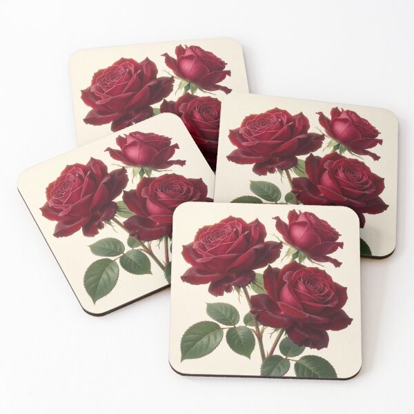 Item preview, Elegant Trio of Crimson Roses designed and sold by CooksCreators.