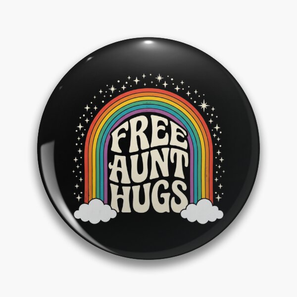 Item preview, Free Aunt Hugs Retro Rainbow Pride LGBTQ Ally Support designed and sold by raedattia.
