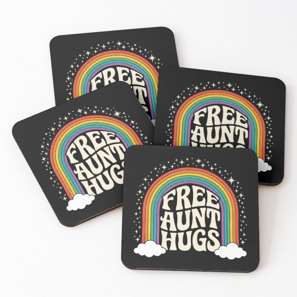 Item preview, Free Aunt Hugs Retro Rainbow Pride LGBTQ Ally Support designed and sold by raedattia.