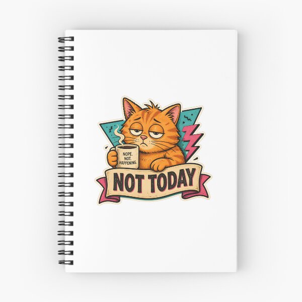 Item preview, Funny Sleepy Cat Coffee - Not Today Monday Mood designed and sold by crazyhome.