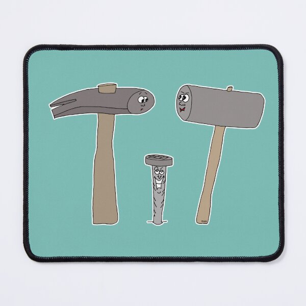 Item preview, Just Nail It Sticker | Funny Tool Meme Cartoon & Sarcastic DIY Decal designed and sold by MyxaART.