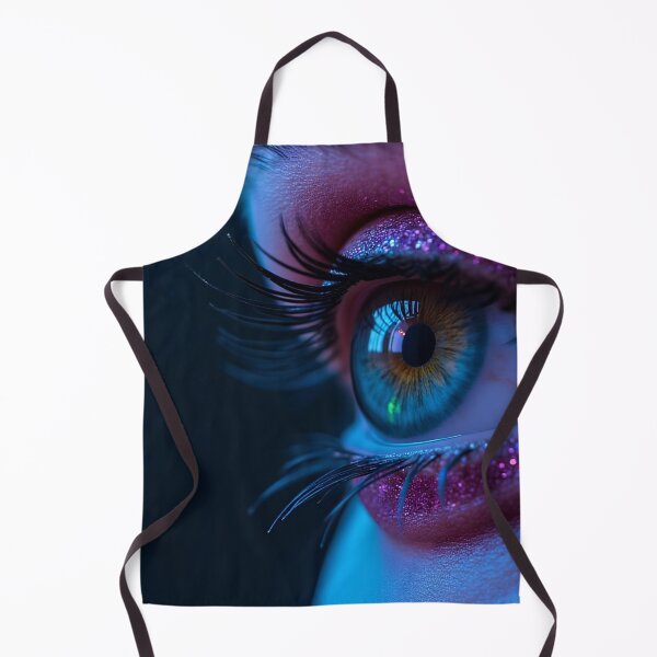 Item preview, Neon Glowing Cyberpunk Eye Macro Digital Art Cyber Aesthetic Fantasy Print designed and sold by mijaczeek.