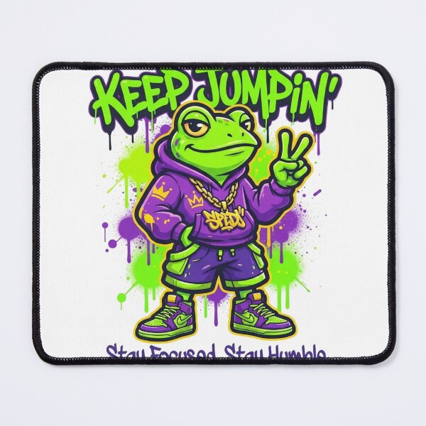 Item preview, FroggyJacck Keep Jumpin Lime Graffiti Frog Street Art. designed and sold by FroggyJacck.
