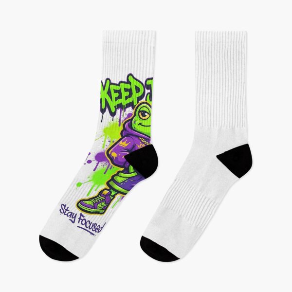 Item preview, FroggyJacck Keep Jumpin Lime Graffiti Frog Street Art. designed and sold by FroggyJacck.