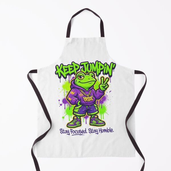 Item preview, FroggyJacck Keep Jumpin Lime Graffiti Frog Street Art. designed and sold by FroggyJacck.