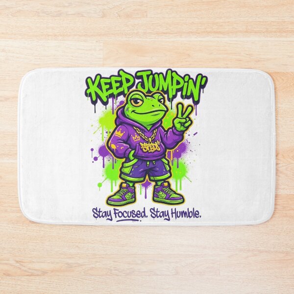 Item preview, FroggyJacck Keep Jumpin Lime Graffiti Frog Street Art. designed and sold by FroggyJacck.