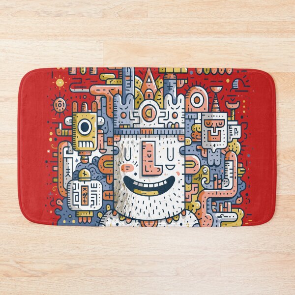 Item preview, Whimsical Doodle Robot Man Complex Illustration designed and sold by Romgora.