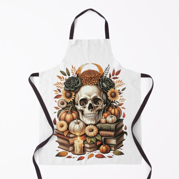 Item preview, Skull with Autumn Floral Arrangement designed and sold by jkrphoto.