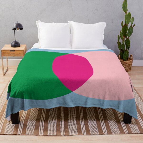 Item preview, Retro Contemporary Colorful Minimalist Dots Pink Green Light Blue designed and sold by kierkegaard.