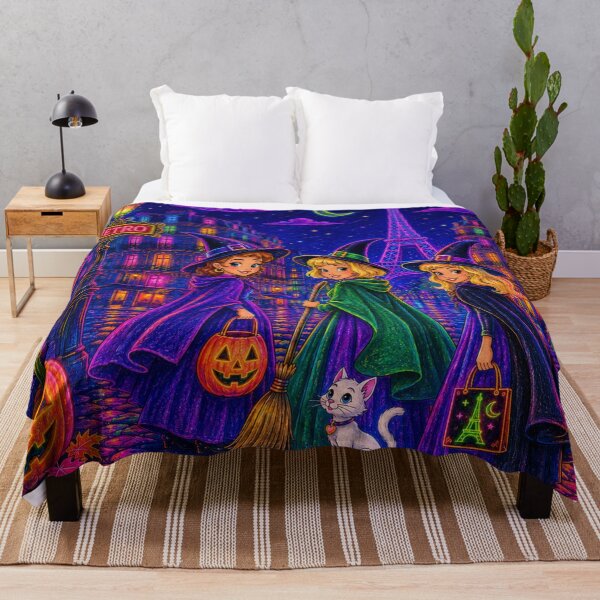 Item preview, Halloween Witches in Paris – Magical Eiffel Tower Night designed and sold by CaseyMichelleArt.