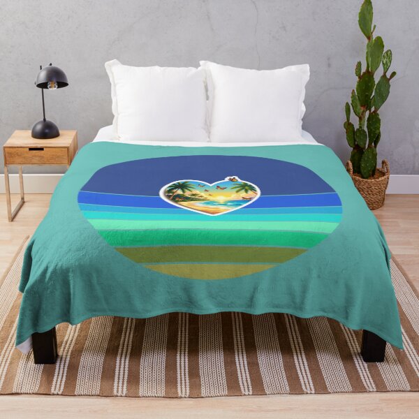Item preview, Retro Ocean Stripes with Butterflies in a Beachy Heart designed and sold by Beachy.