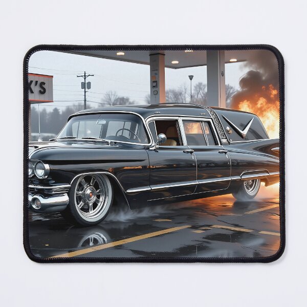 Item preview, Black Hearse 59s Burnout Fire Gas Station designed and sold by Crazy Ronald.