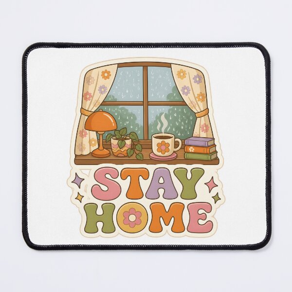 Item preview, Cozy Rainy Day Stay Home - Retro 70s Aesthetic Window designed and sold by crazyhome.