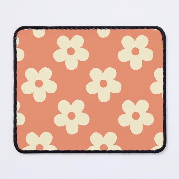 Item preview, Terracotta Orange and Cream Retro Floral Pattern | Vintage Orange and Cream Flowers | Groovy Cottagecore Coral Botanical Pattern | Preppy Vintage Daisies | Terracotta Floral Pattern designed and sold by VivaFy.