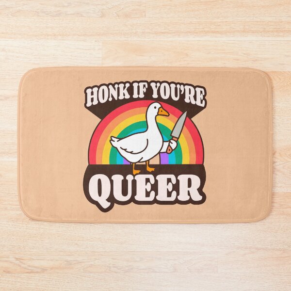 Item preview, Honk if you're queer goose designed and sold by TD Collective.