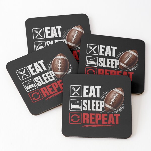Item preview, Eat. Sleep. Repeat. Football designed and sold by Pixel-Lair.