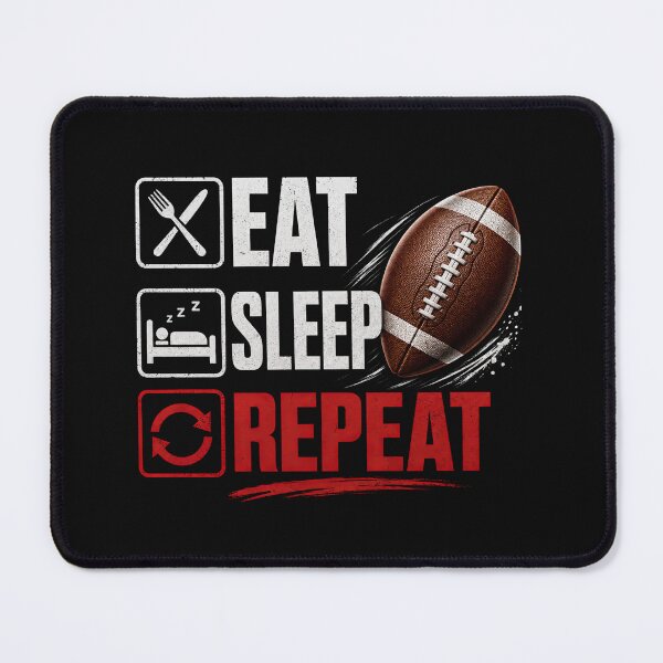 Item preview, Eat. Sleep. Repeat. Football designed and sold by Pixel-Lair.