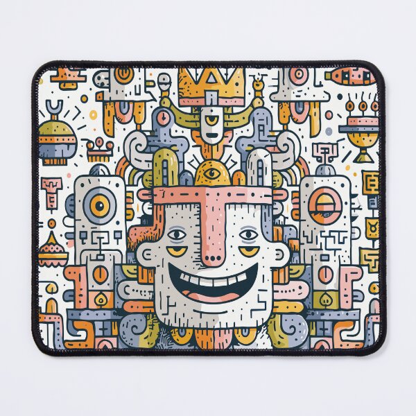 Item preview, Maximalist Mythological Smiling Doodle Character designed and sold by Romgora.