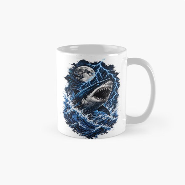 Item preview, Great White Shark Lightning Ocean Storm designed and sold by cameleon style.