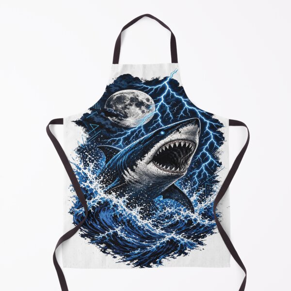 Item preview, Great White Shark Lightning Ocean Storm designed and sold by cameleon style.