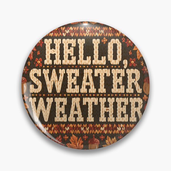 Item preview, Hello Sweater Weather Autumn Knit Design designed and sold by Boddicca.