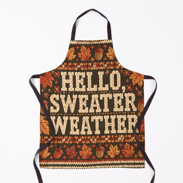 Item preview, Hello Sweater Weather Autumn Knit Design designed and sold by Boddicca.