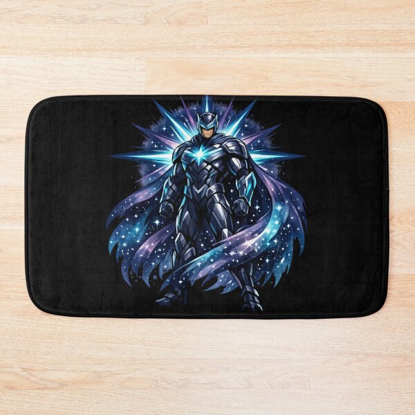 Item preview, Cosmic Energy Warrior Blue Armor Galactic Superhero designed and sold by irfanshikh.