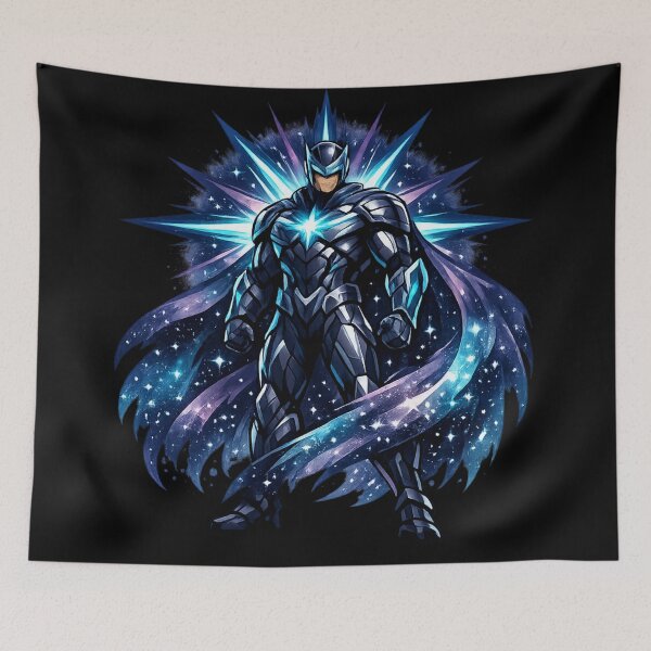 Item preview, Cosmic Energy Warrior Blue Armor Galactic Superhero designed and sold by irfanshikh.