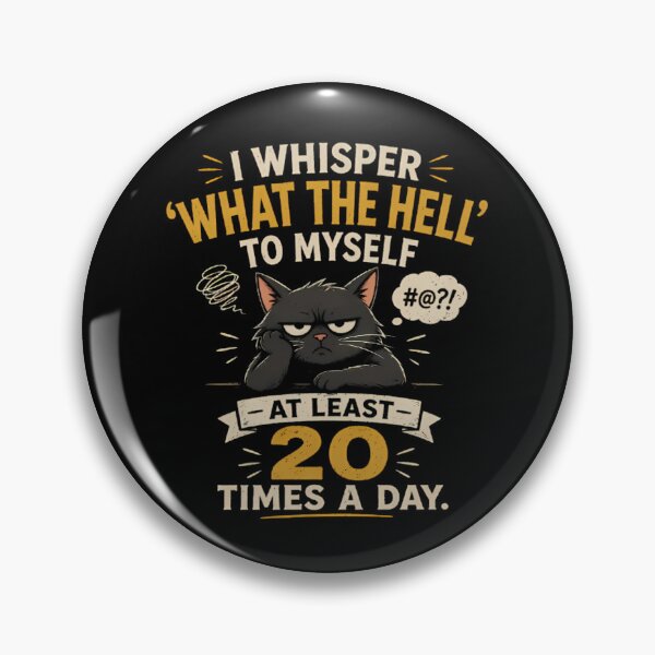 Item preview, Grumpy Black Cat Whispering Curses designed and sold by Linework Studio.