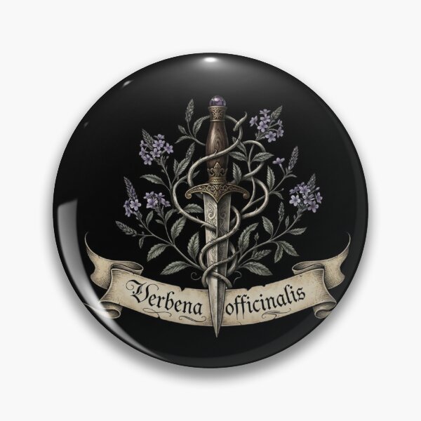 Item preview, Verbena Officinalis Gothic Dagger & Herb Botanical Dark Academia Art designed and sold by SipWithStyleArt.