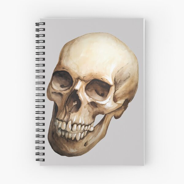 Item preview, Human skull in watercolor designed and sold by SuperMama1973.