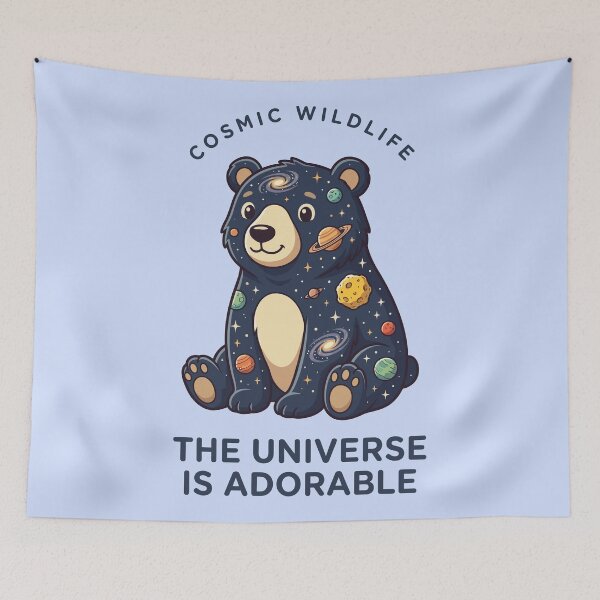 Item preview, Cosmic Wildlife Bear The Universe Is Adorable Galaxy Art designed and sold by Amir Faysal.