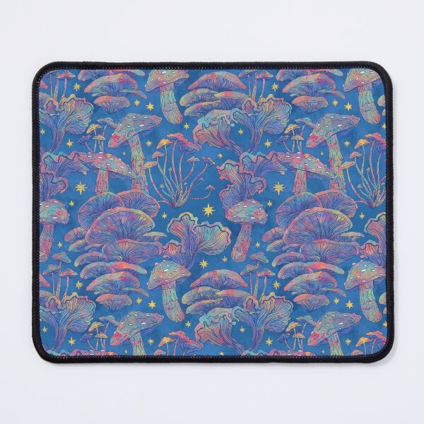 Item preview, Rainbow Mushrooms Dark Blue designed and sold by inkedinred.