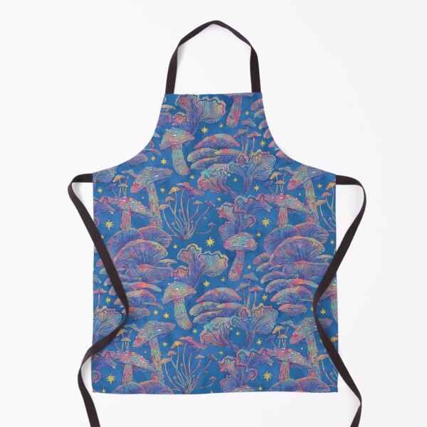 Item preview, Rainbow Mushrooms Dark Blue designed and sold by inkedinred.