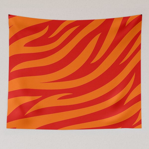Item preview, Modern Graphic Zebra Print Pattern | Red & Orange designed and sold by Frohyou.