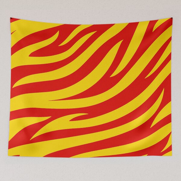 Item preview, Modern Graphic Zebra Print Pattern | Red & Yellow designed and sold by Frohyou.