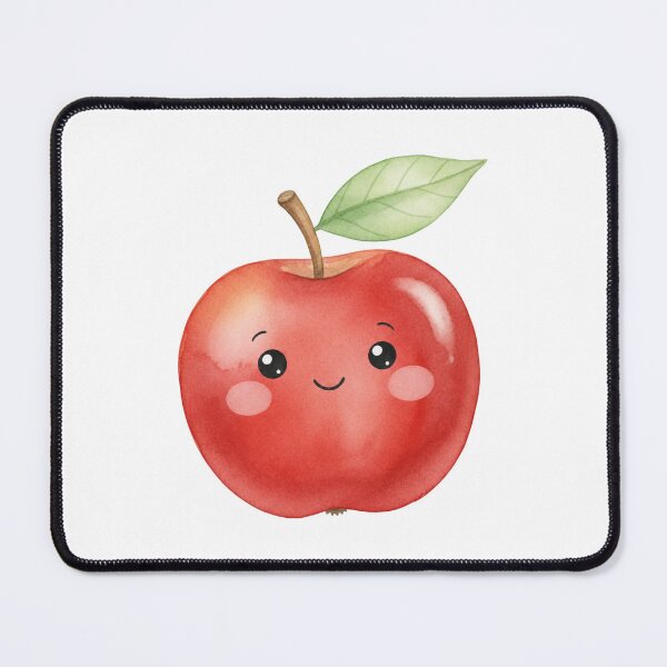 Item preview, Cute Watercolor Red Apple Kawaii Fruit Graphic designed and sold by Vision Crafted.