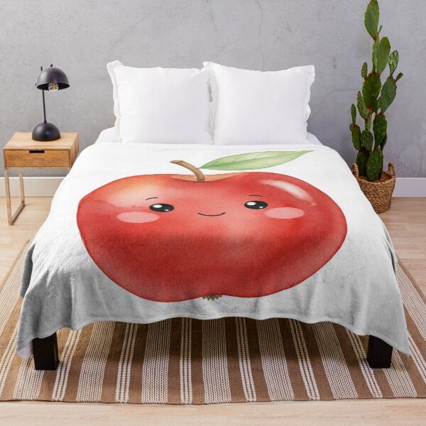 Item preview, Cute Watercolor Red Apple Kawaii Fruit Graphic designed and sold by Vision Crafted.