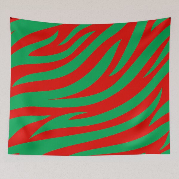 Item preview, Modern Graphic Zebra Print Pattern | Red & Green designed and sold by Frohyou.